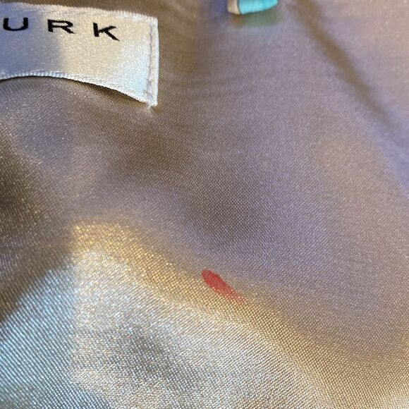 Trina Turk Silk Dress 8 Halter Top Sundress Back Zipper Closure Pleated - Picture 7 of 10